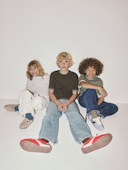 The Set 3 Pack Mock Layer Oversized Short Sleeve T-Shirt Green/Grey/White - Image 1 of 6