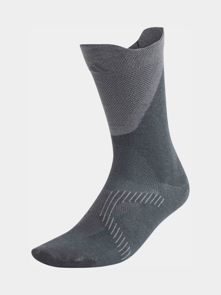 adidas Grey Run Light Crew Socks - Image 1 of 4 adidas Grey Run Light Crew Socks - Image 1 of 4