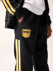 adidas Black Fortnite 3 Stripe Joggers - Image 4 of 6