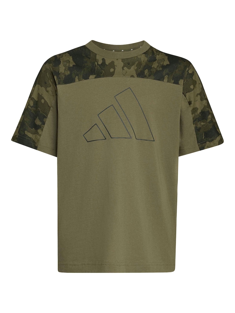 adidas Green Essentials Camo Cotton T-Shirt - Image 1 of 1 adidas Green Essentials Camo Cotton T-Shirt - Image 1 of 1