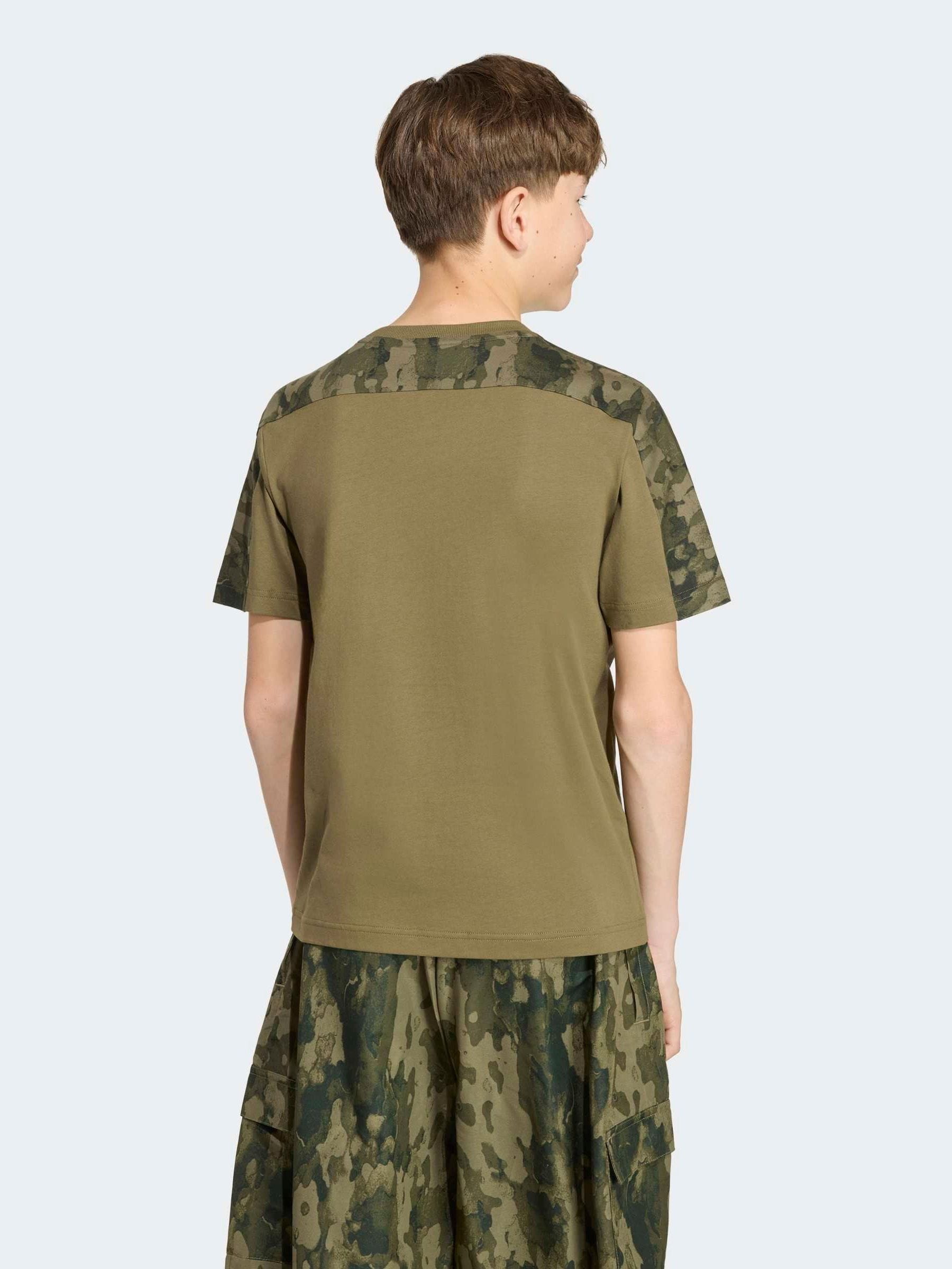 Buy adidas Green Essentials Camo Cotton T-Shirt from the Next UK