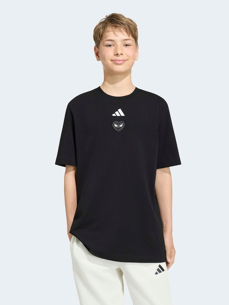adidas Black Spiderman Graphic T-Shirt - Image 1 of 6