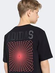 adidas Black Spiderman Graphic T-Shirt - Image 4 of 6