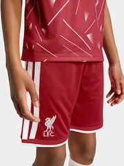 adidas Red Liverpool FC Home Youth Shorts - Image 1 of 8