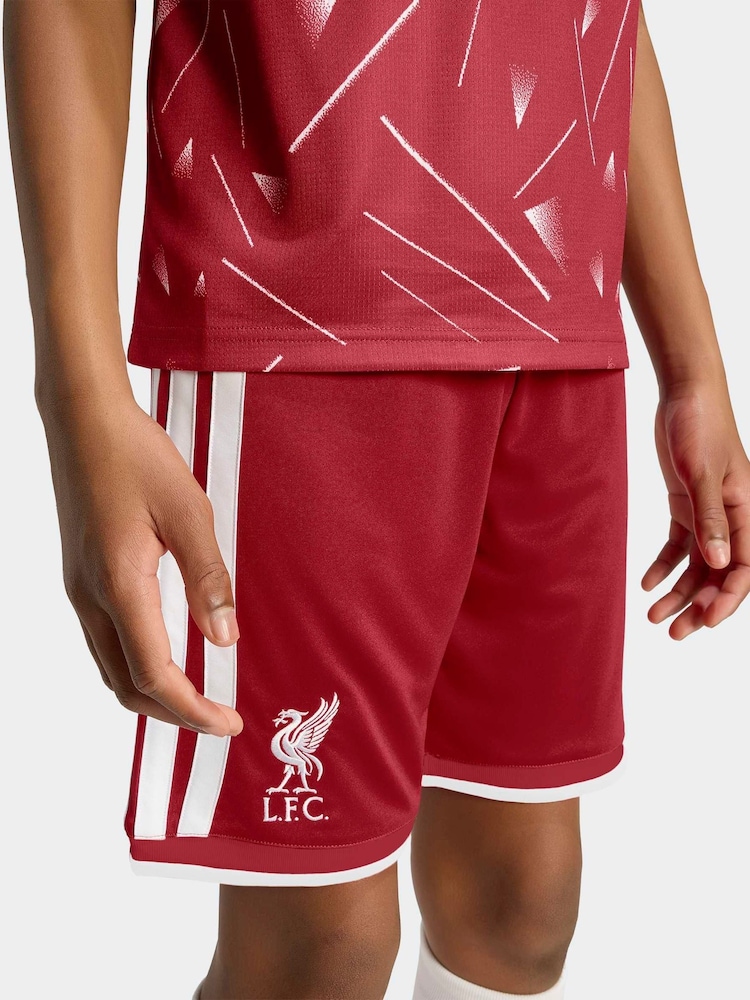 adidas Red Liverpool FC Home Youth Shorts - Image 1 of 8