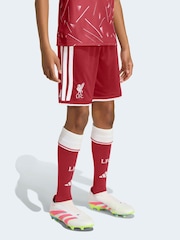 adidas Red Liverpool FC Home Youth Shorts - Image 3 of 8