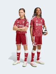 adidas Red Liverpool FC Home Youth Shorts - Image 7 of 8