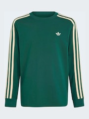 Verde - Camiseta de manga larga con rayas adidas Originals 3 - Imagen 1 de 1