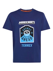 adidas Blue Minecraft Graphic Kids T-Shirt - Image 1 of 5