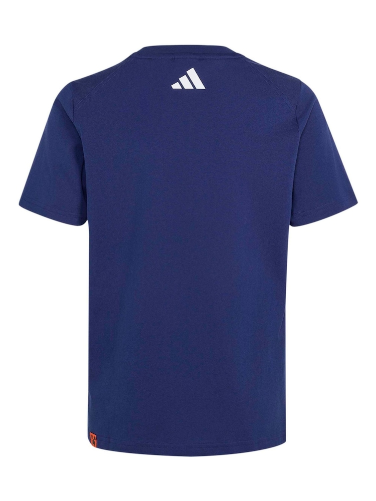adidas Blue Minecraft Graphic Kids T-Shirt - Image 2 of 5 adidas Blue Minecraft Graphic Kids T-Shirt - Image 2 of 5