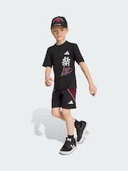 adidas Black Marvel Spider-Man T-Shirt and Short Set - Image 2 of 7