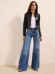 Friends Like These Collarless PU Jacket - Εικόνα 4 από 5