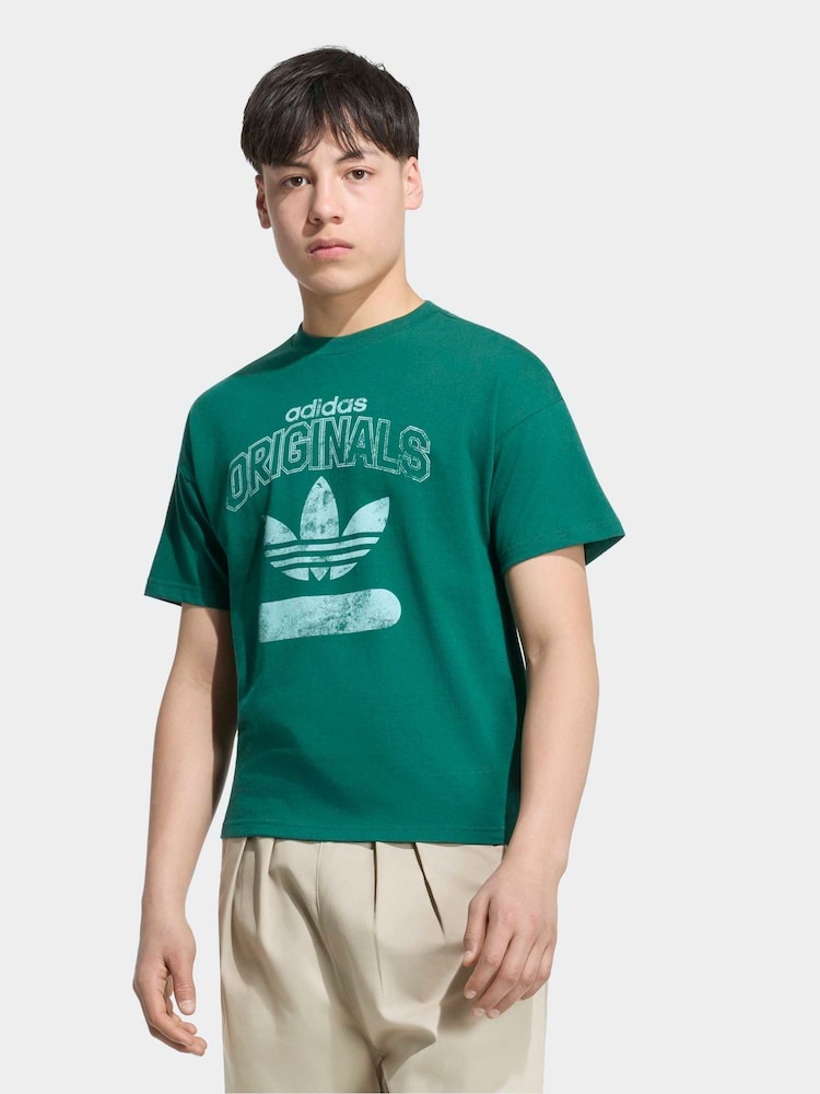 adidas Originals Green Loose T-Shirt - Image 1 of 7 adidas Originals Green Loose T-Shirt - Image 1 of 7