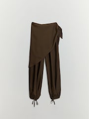 BHOEM Khaki Green  Fluid Ballon Trousers Embellished With Scarf - Image 5 of 5