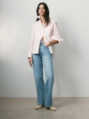 BHOEM Denim Lightwash High Rise Wide Leg Soft Jeans - Image 4 of 6