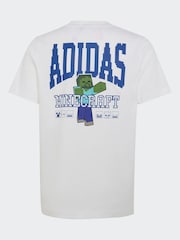 adidas White Minecraft Graphic T-Shirt - Image 1 of 5
