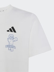 adidas White Minecraft Graphic T-Shirt - Image 4 of 5
