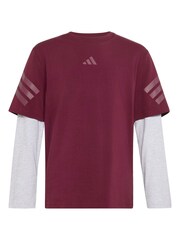Kırmızı - adidas Future Icons 2-In-1 Long Sleeve T-Shirt - Resim 1 of 1