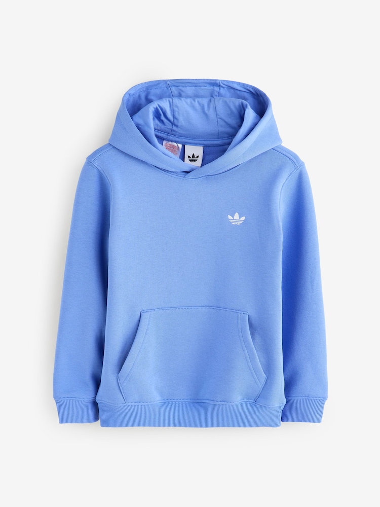 adidas Originals Blue Regular Fleece Hoodie - Image 1 of 3 adidas Originals Blue Regular Fleece Hoodie - Image 1 of 3