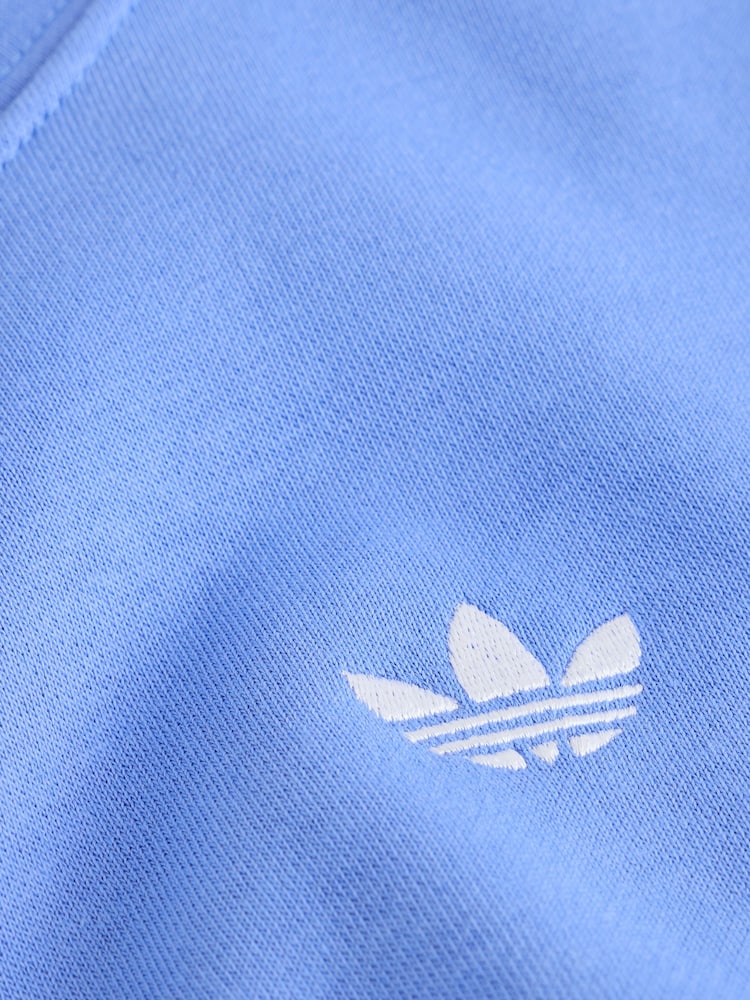 adidas Originals Blue Regular Fleece Hoodie - Image 3 of 3 adidas Originals Blue Regular Fleece Hoodie - Image 3 of 3