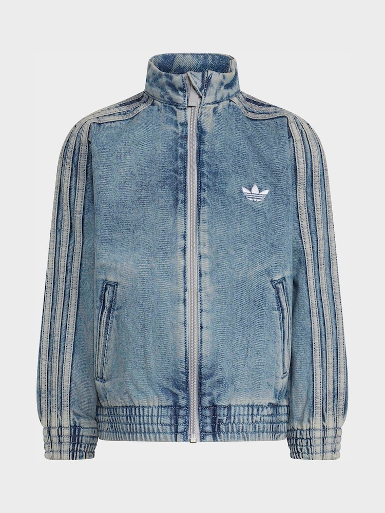 adidas Originals Blue Firebird Denim Jacket - Image 1 of 2
