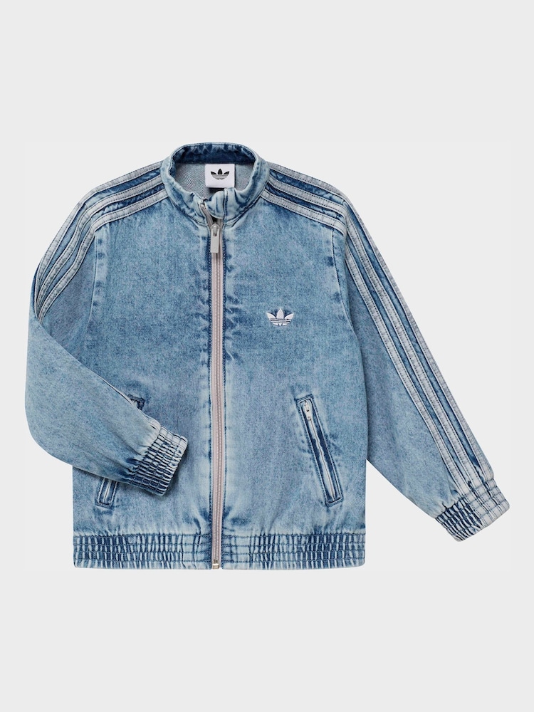 adidas Originals Blue Firebird Denim Jacket - Image 2 of 2
