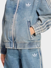 adidas Originals Blue Firebird Denim Jacket - Image 3 of 7