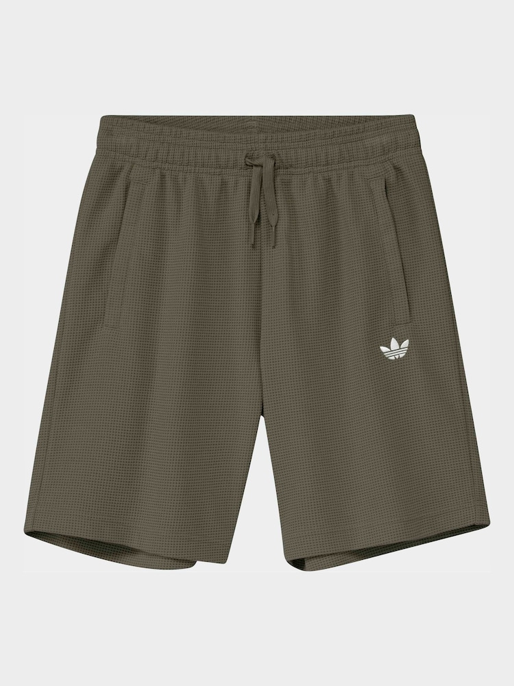 adidas Originals Green Waffle Shorts - Image 1 of 1 adidas Originals Green Waffle Shorts - Image 1 of 1