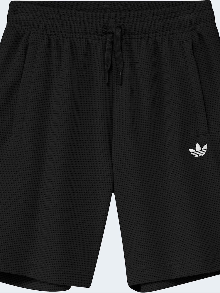 adidas Originals Black Waffle T-Shirt - Image 2 of 2 adidas Originals Black Waffle T-Shirt - Image 2 of 2