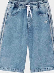 adidas Originals Blue LO Denim Shorts - Image 3 of 3