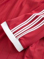 adidas Originals Red Pinstripe 3 Stripe T-Shirt - Image 6 of 7
