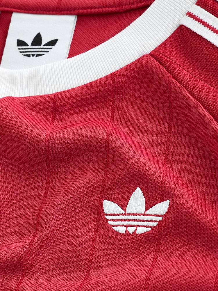 adidas Originals Red Pinstripe 3 Stripe T-Shirt - Image 7 of 7 adidas Originals Red Pinstripe 3 Stripe T-Shirt - Image 7 of 7
