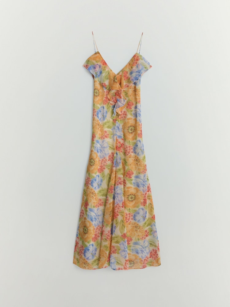 BHOEM Multi Floral Print Ruffles Maxi Straps Dress - Image 5 of 5