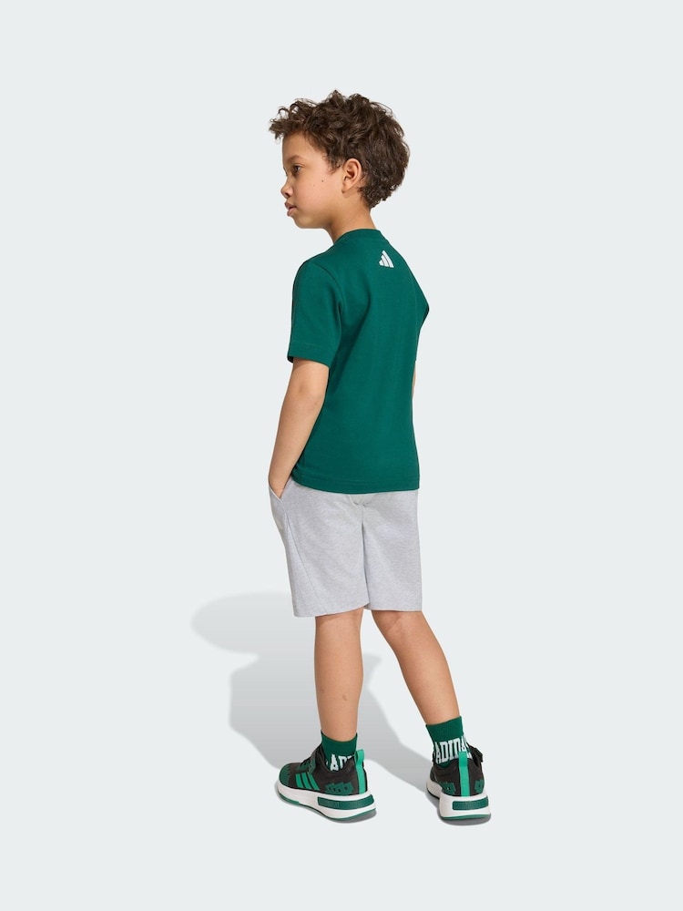 adidas Green LK MC T-Shirt and Short Set - Image 2 of 4