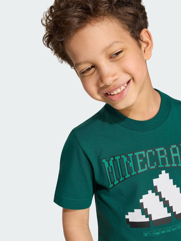 adidas Green LK MC T-Shirt and Short Set - Image 4 of 4
