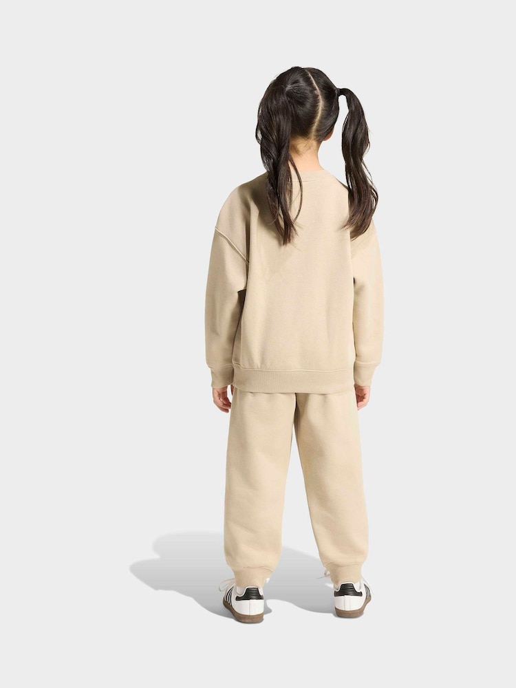 adidas Originals Brown Crew Top & Jogger Set - Image 2 of 8 adidas Originals Brown Crew Top & Jogger Set - Image 2 of 8