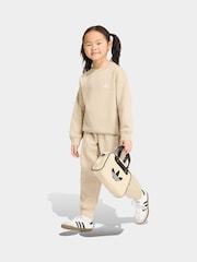 adidas Originals Brown Crew Top & Jogger Set - Image 3 of 8