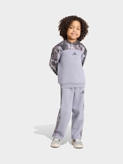 Morado - Conjunto de pantalones de chándal con capucha Seasonal Essentials de adidas - Imagen 1 de 6
