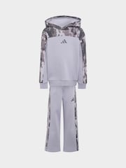 Morado - Conjunto de pantalones de chándal con capucha Seasonal Essentials de adidas - Imagen 4 de 6