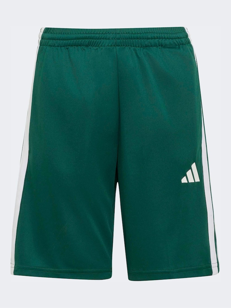 adidas Green Train Essentials 3-Stripes Kids T-Shirt & Shorts Set - Image 8 of 8 adidas Green Train Essentials 3-Stripes Kids T-Shirt & Shorts Set - Image 8 of 8