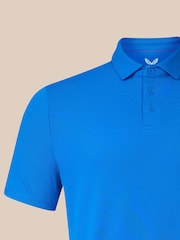 Spilgti zils - Castore Essential īsroku golfa polo krekls - Attēls 4 no 4
