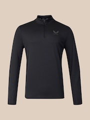 Castore Black 1/4 Zip Long Sleeve Top - Image 1 of 4