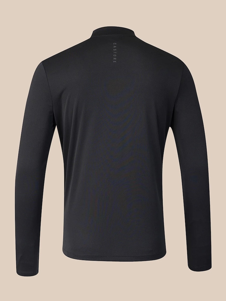 Castore Black 1/4 Zip Long Sleeve Top - Image 2 of 4 Castore Black 1/4 Zip Long Sleeve Top - Image 2 of 4