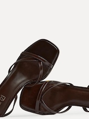 Linzi Brown Glazed Toe Post Heeled Sandals - Image 5 of 5