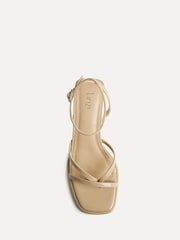 Linzi Nude Glazed Toe Post Heeled Sandals - Image 4 of 5