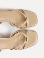 Linzi Nude Glazed Toe Post Heeled Sandals - Image 5 of 5