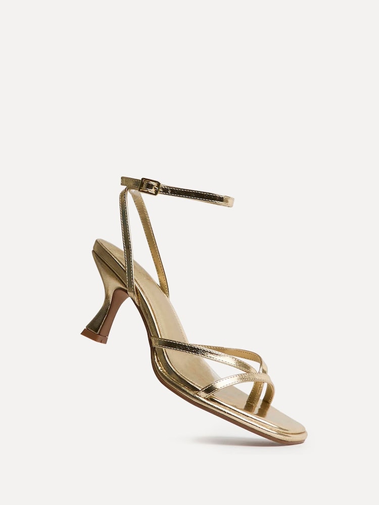 Linzi Gold Glazed Toe Post Heeled Sandals - Image 5 of 5 Linzi Gold Glazed Toe Post Heeled Sandals - Image 5 of 5