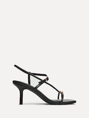 Linzi Black Immersed Toe Post Heeled Sandals - Image 3 of 6