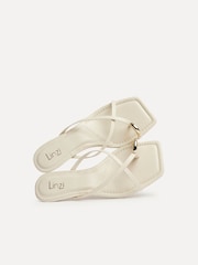 Linzi White Polished Toe Ring Mule Heels - Image 5 of 7