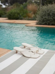 Linzi White Polished Toe Ring Mule Heels - Image 7 of 7